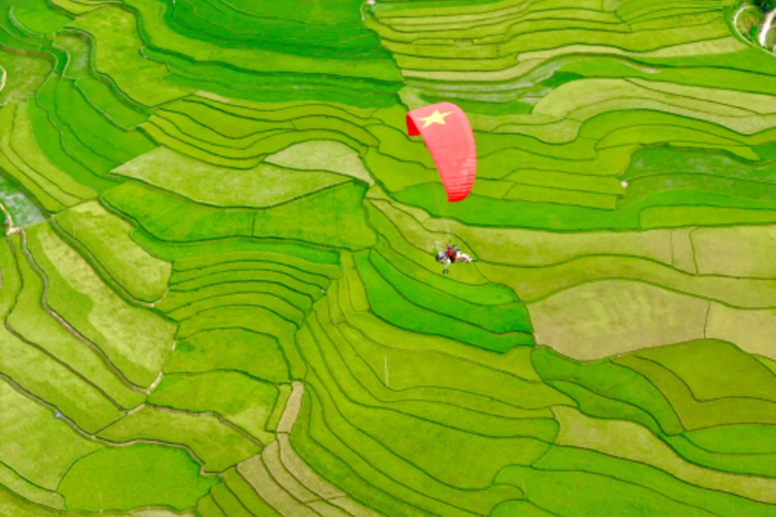 Paramotor Khau Phạ: dù lượn có động cơ ở Mù Cang Chải, giá 2026