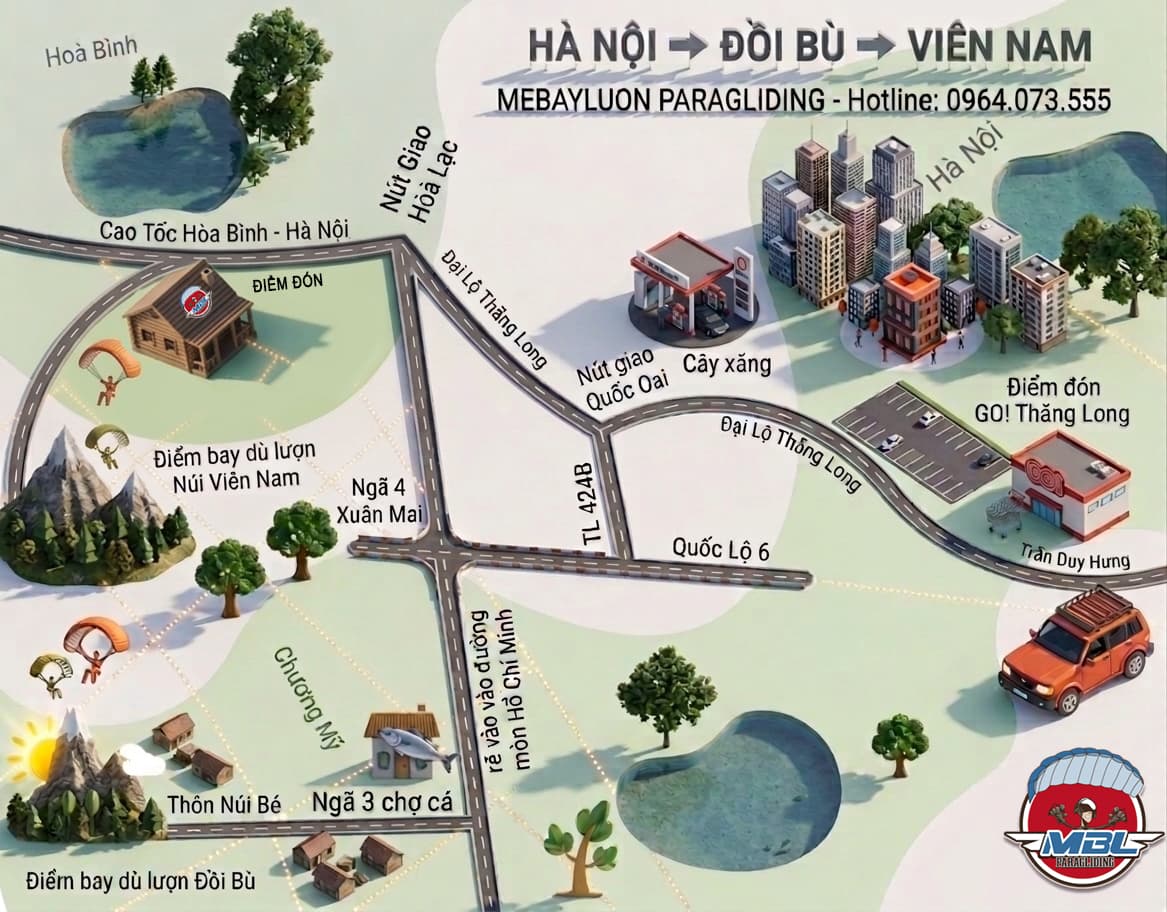 Paragliding Near Hanoi: The Climb to Vien Nam Peak and Camping