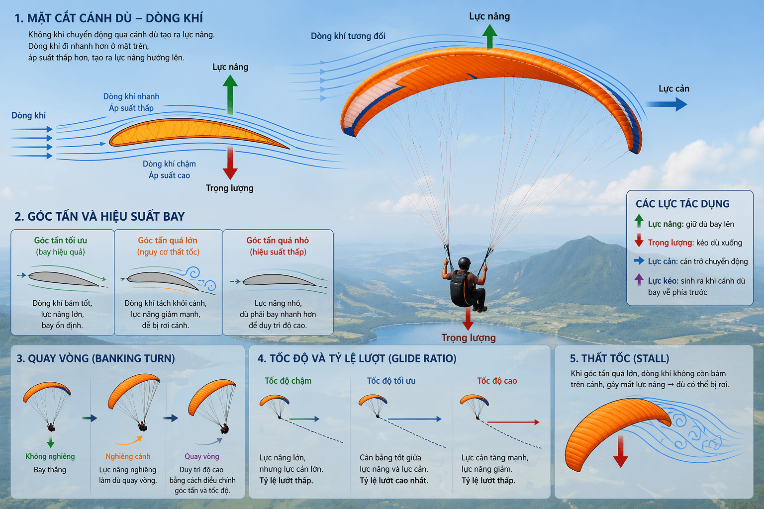 Khí động lực học dù lượn dành cho người mới - phần 2