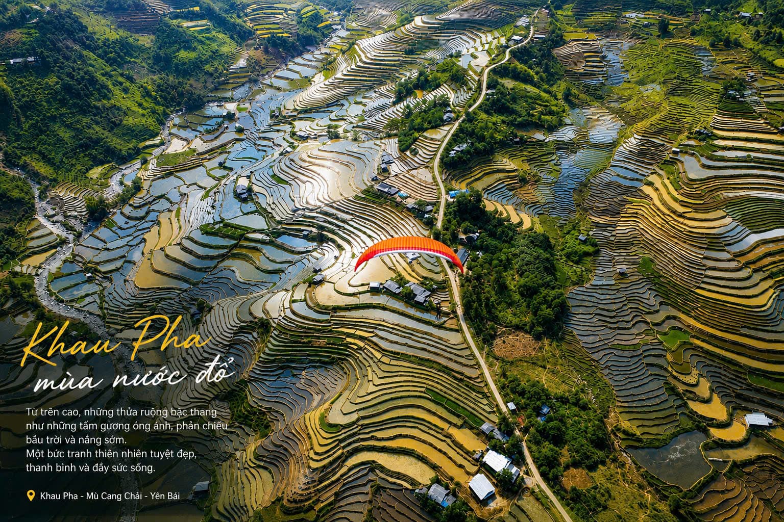 Paragliding Over Mu Cang Chai's Water-Pouring Season – The Best View in Northwest Vietnam