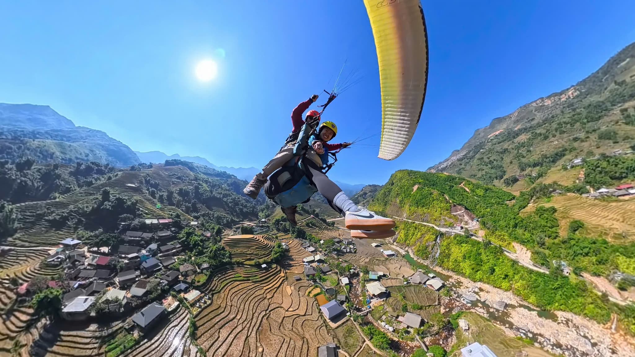 Paragliding in Sa Pa – Muong Hoa Valley Seen From Above